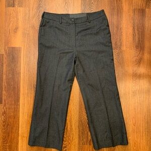 Bernard Zins Cropped Pants Women’s 36” Waist Gray Wool France Sak’s Fifth Avenue